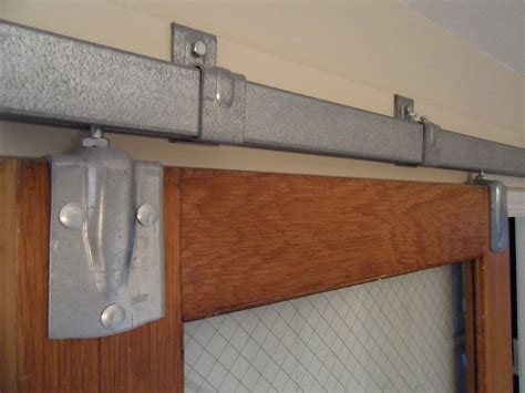 steel box rail barn door install|barn door track system lowe's.